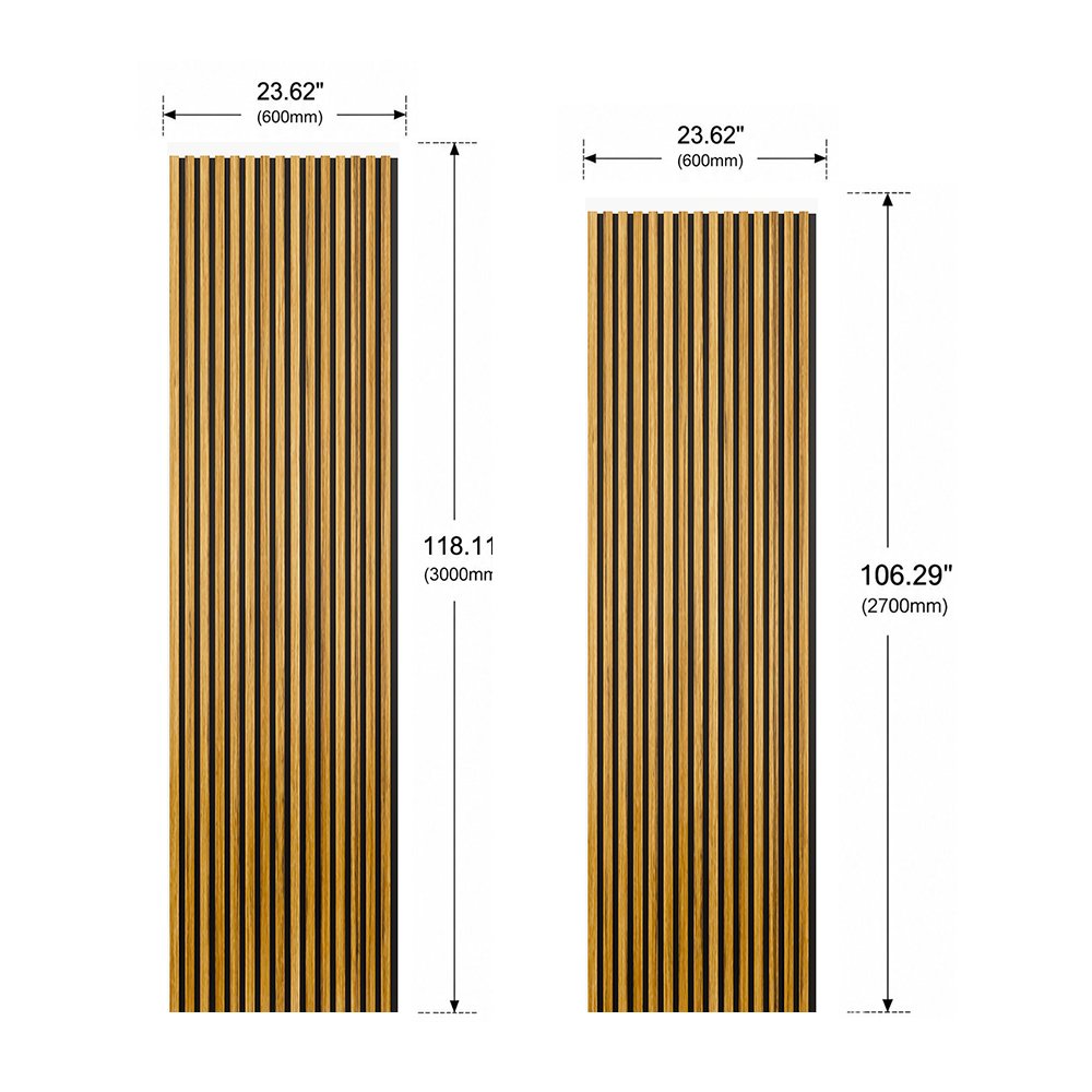 Acoustic Slat Wall Panel | Teak | Premium 3-sided Wood Veneer - Image 2