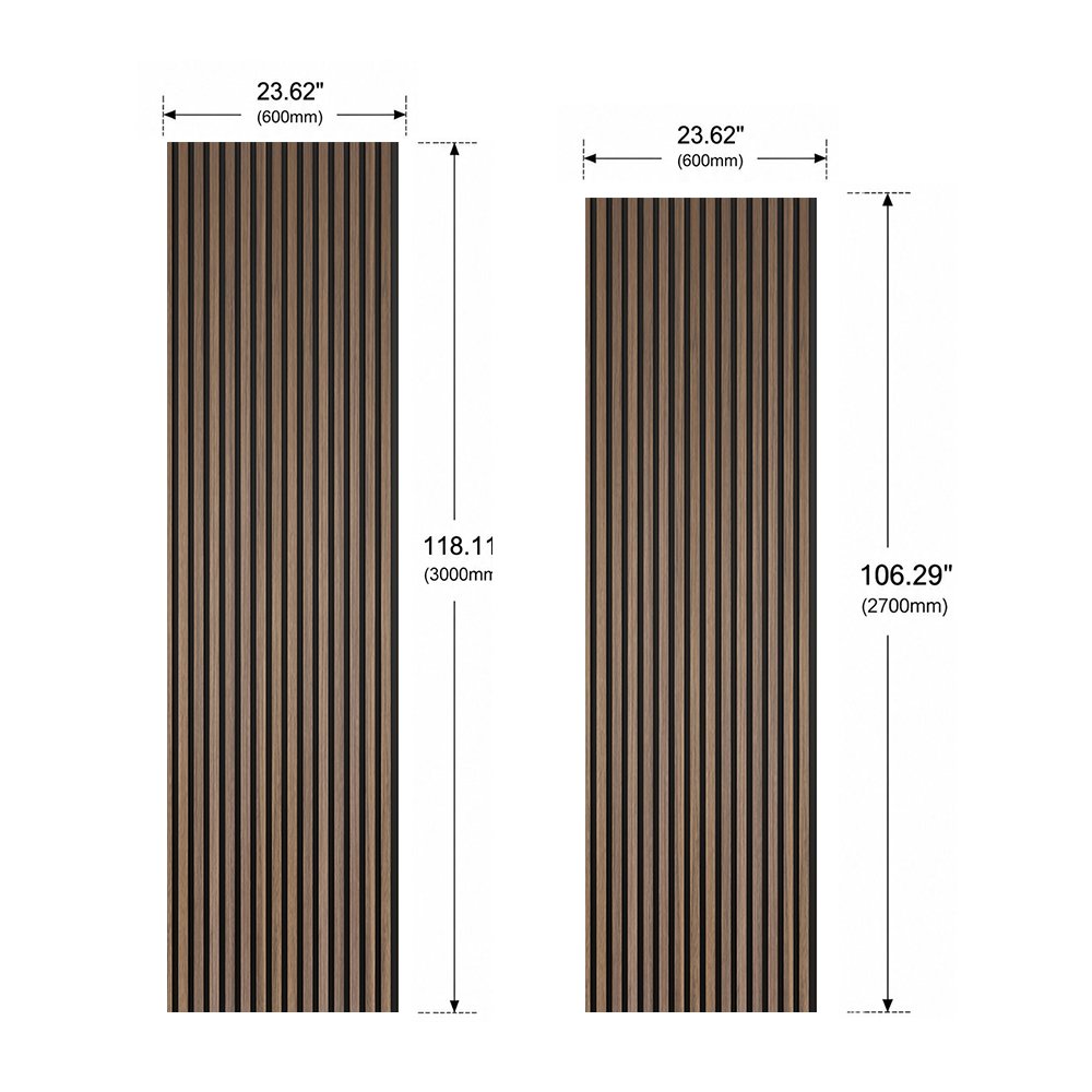 Acoustic Slat Wall Panel | Smoked Oak | Premium 3-sided Wood Veneer - Image 2